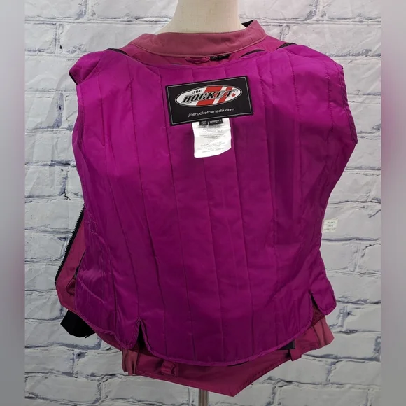 Joe Rocket Women's Motorcycle Jacket Pink Black Embellished Removable Liner XS - Picture 13 of 14